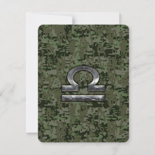 Silver Libra Zodiac Green Digital Camo