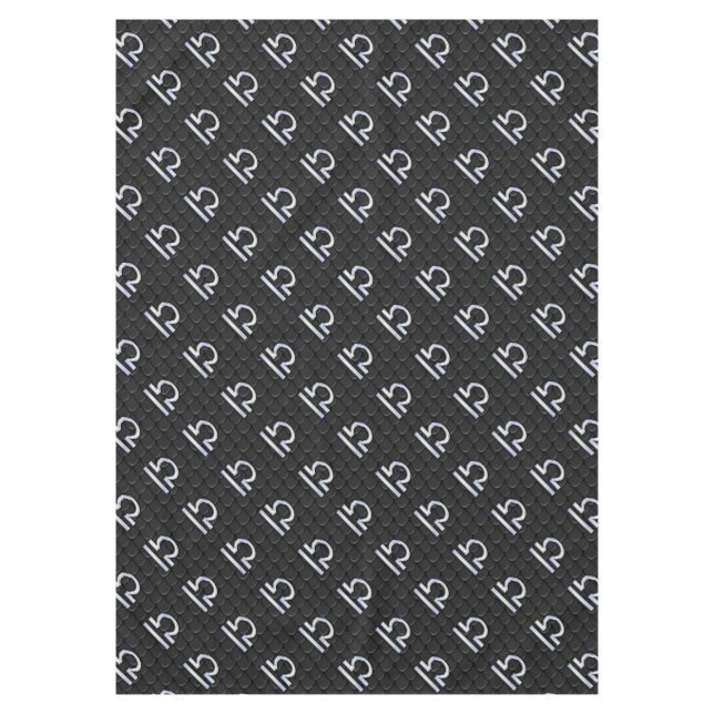 Silver Libra Zodiac Sign Snake Skin Style Tablecloth (Front)