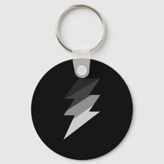 Silver Lightning Thunder Bolt Keychain