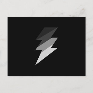 Silver Lightning Thunder Bolt Postcard