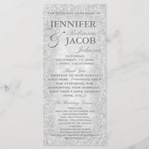 Silver Lights Wedding Program