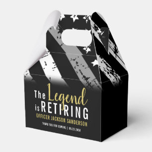 Silver Line Corrections Officer Retirement Party Favor Box