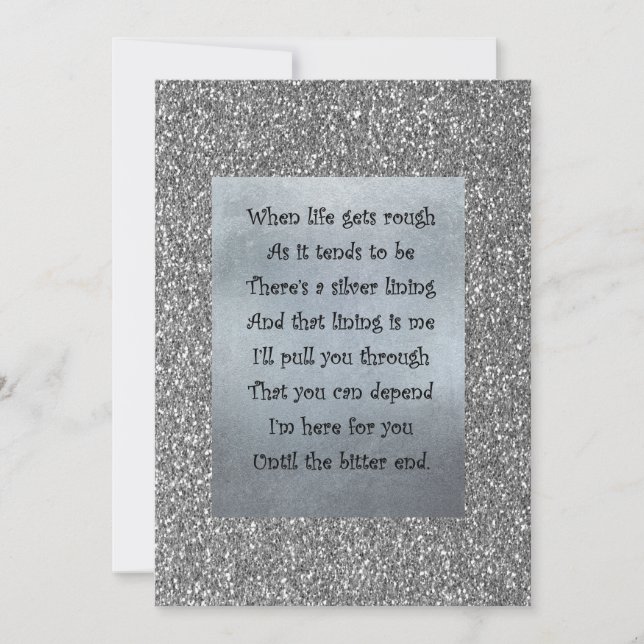 Silver lining card (Front)