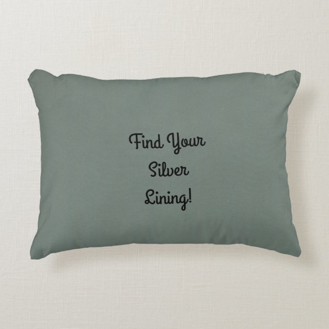 Silver Lining Embellished  Accent Pillow (Front)