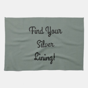 Silver Lining Embellished    Kitchen Towel
