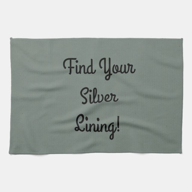 Silver Lining Embellished    Kitchen Towel (Horizontal)
