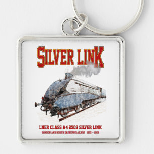 Silver Link - LNER Class A4 2509 Steam Train Loco Keychain