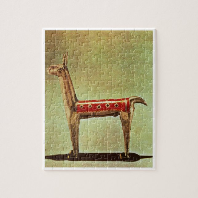 Silver Llama Figurine, from Peru, after 1438 Jigsaw Puzzle (Vertical)