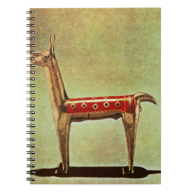 Silver Llama Figurine, from Peru, after 1438 Notebook (Front)