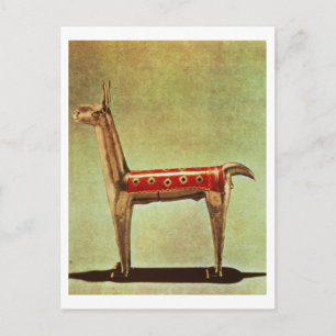 Silver Llama Figurine, from Peru, after 1438 Postcard