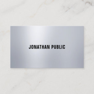 Silver Look Elegant Modern Professional Plain Luxe Business Card