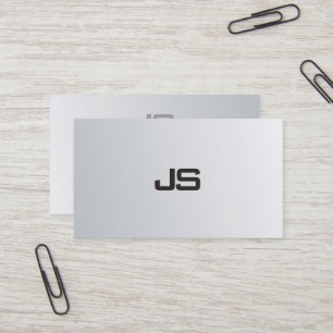 Silver Look Elegant Sleek Design Professional Business Card