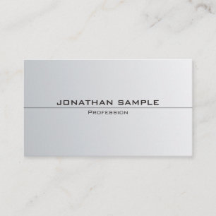 Silver Look Minimalistic Elegant Plain Trendy Business Card