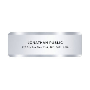 Silver Look Modèle Modern Glamor Adresse de retour