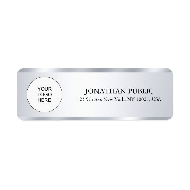 Silver Look Modèle moderne Téléchargez votre logo 