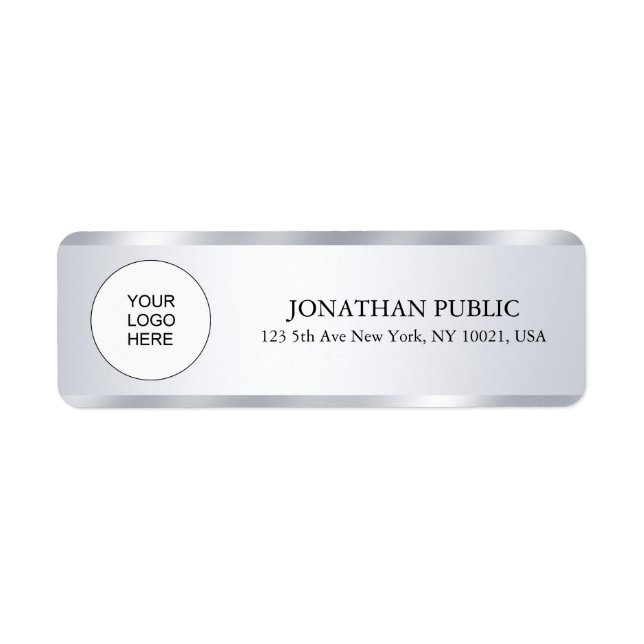 Silver Look Modern Template Upload Your Logo to (Front)