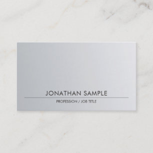 Silver Look Sophisticated Sleek Design Trendy Business Card