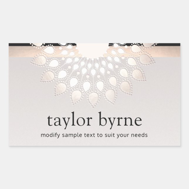 Silver Lotus Flower Holistic Spa and Beauty Sticker (Front)