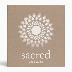 Silver Lotus Mandala Yoga and Meditation Binder