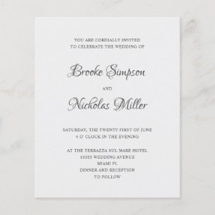 SILVER   LOW COST Simple Elegant Minimal Wedding