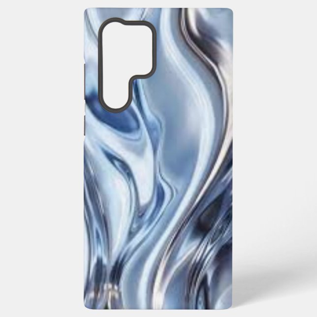 Silver Luxury  Samsung Galaxy S22 Ultra Case (Back)