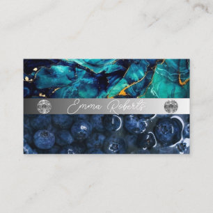 Silver Marble Pink Diamond Coach Business Card