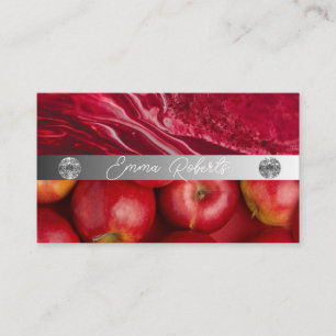 Silver Marble Pink Diamond Coach Business Card