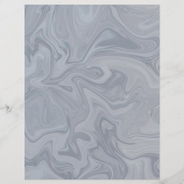 Silver Marble Watercolor 8.5" X 11" Paper (Front)