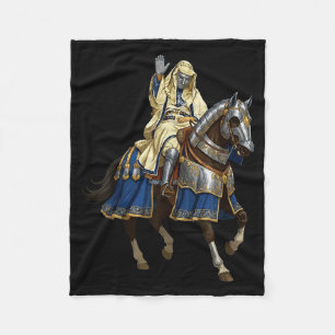 Silver Mask King Baldwin Iv Golden Mask Medieval A Fleece Blanket