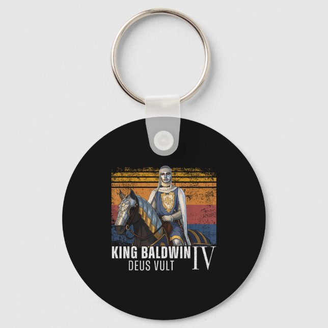 Silver Mask King Baldwin Iv Golden Mask Medieval A Keychain (Front)