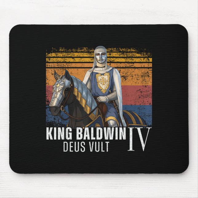 Silver Mask King Baldwin Iv Golden Mask Medieval A Mouse Pad (Front)
