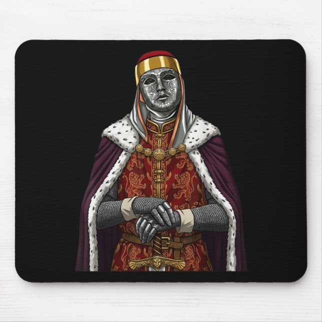 Silver Mask King Baldwin Iv Golden Mask Medieval A Mouse Pad (Front)