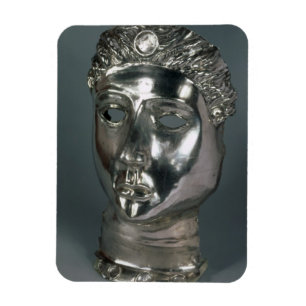 Silver mask, Roman, 1st half of 3rd century AD (si Magnet