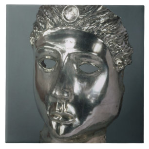 Silver mask, Roman, 1st half of 3rd century AD (si Tile