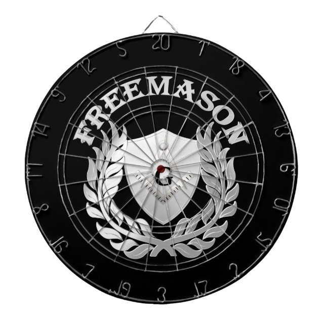 Silver masonry symbol dartboard (Front)