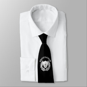 Silver masonry symbol tie