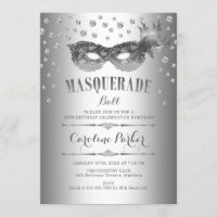 Silver Masquerade Ball Birthday Party
