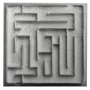 Silver maze tile