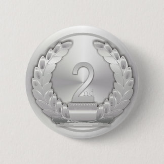 Silver Medal 2 Inch Round Button