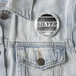 Silver medal, 2nd place winner  1 inch round button