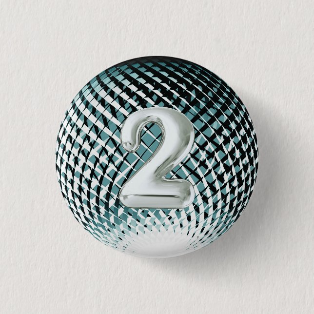 Silver medal, 2nd place winner Sticker 1 Inch Round Button (Front)