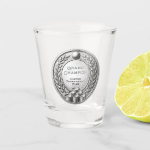 Silver Medal Beer Pong Tournament Championship Shot Glass