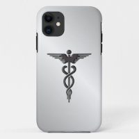 Silver Medical Caduceus