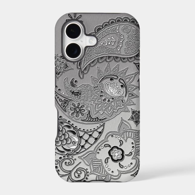 Silver Mehndi pattern design iPhone5 covers (Back)