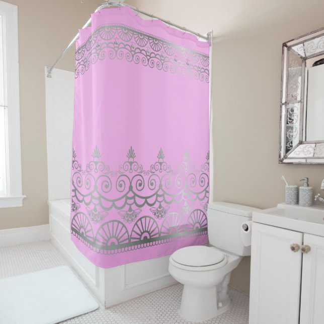 Silver Mehndi - Shower Curtain (In Situ)