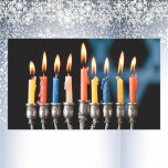 Silver Menorah Hannukah Sticker<br><div class="desc">Silver Menorah Hanukkah Sticker</div>