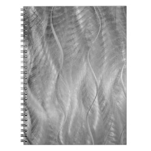 Silver Metal Abstract Notebook