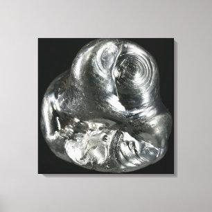 Silver metal canvas print