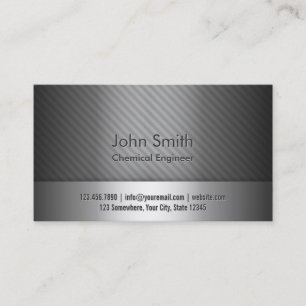 Silver Metal Chemical Engineer Business Card