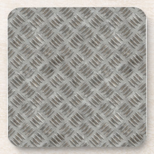 Silver Metal Grid Pattern Coaster